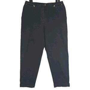 Lauren Ralph Lauren Jeans ~Woman 16W~ Charcoal Gray Cotton Blend Jean Cuffed.